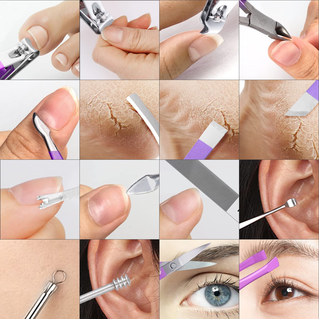 16-in-1 Stainless Steel Nail Care Kit – Manicure & Pedicure Tool Set