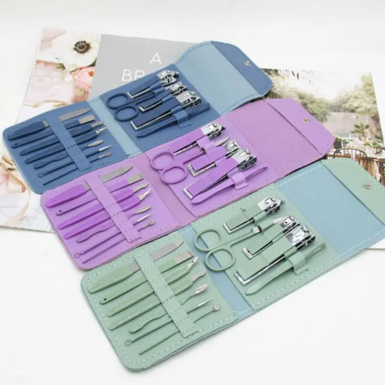 16-in-1 Stainless Steel Nail Care Kit – Manicure & Pedicure Tool Set