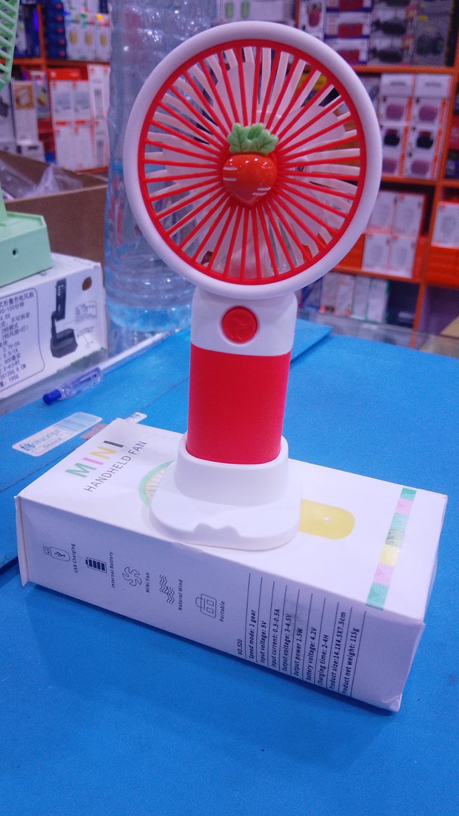 Mini Portable Handheld Fan with Desktop Base