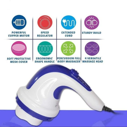 Relax & Spin Tone Vibration Electric Massager | Electronic Relax & Spin Body Massager With Different Heads