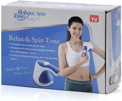 Relax & Spin Tone Vibration Electric Massager | Electronic Relax & Spin Body Massager With Different Heads