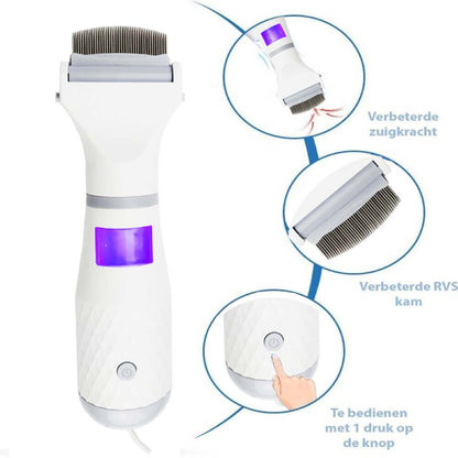 V Comb Electric Anti Lice and dandruff Removal Machine with 4 free filters
