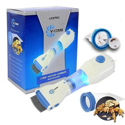 V Comb Electric Anti Lice and dandruff Removal Machine with 4 free filters