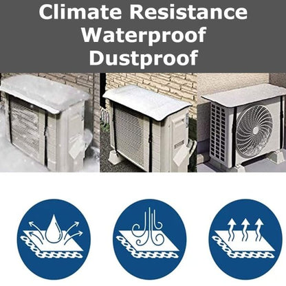 Ac Outdoor Unit Protector Heat Insulation Sunlight Shade Protector From Dust With Adjustable Buckle Rain Cover Air Conditioner Cover 34*16