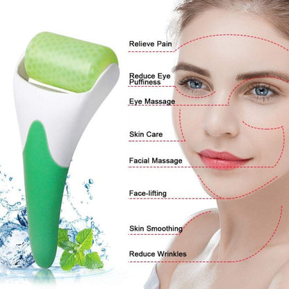 Marzahar Ice Roller For Face & Eye Puffiness Relief, Cold Gel Ice Face Roller Massager – Ice Roller Cool Roller For Face Eye Body Facial Shaping Anti Wrinkle Ice Roller Massager Smooth Skin