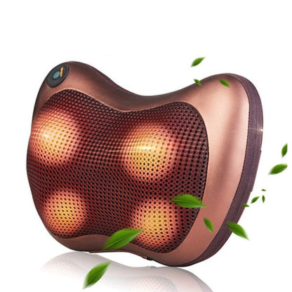 Car Head Massage Pillow Relax Vibrator Electric Shoulder Back Heating Kneading Infrared Therapy Shiatsu Neck Massager