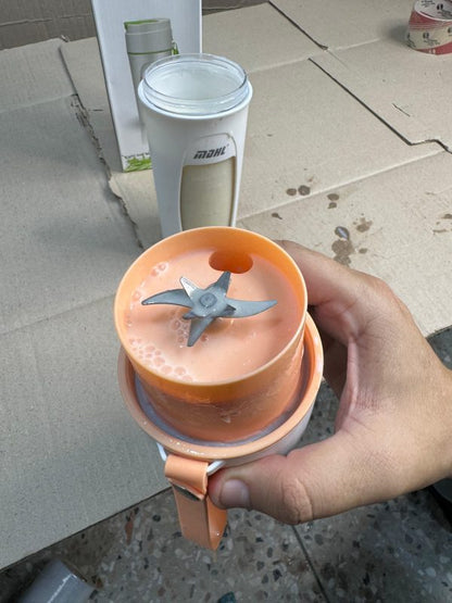 Usb Rechargeable Juicer Blender- 8 Blades- Mini Portable Personal Size Juicer 350 Ml